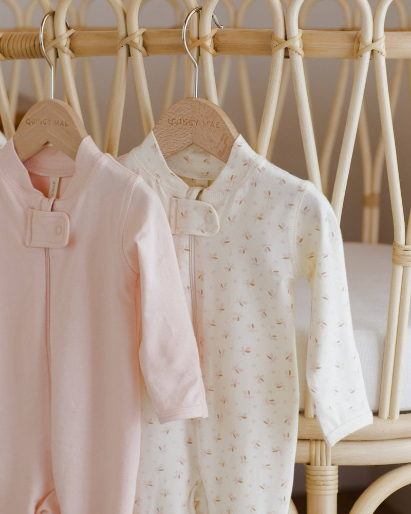 Zip Long Sleeve Sleeper Footie - Fleur by Quincy Mae