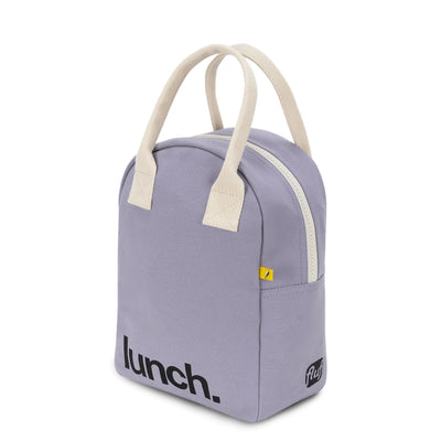 Zipper Lunch Bag - ‘Lunch’ in Lavender by Fluf