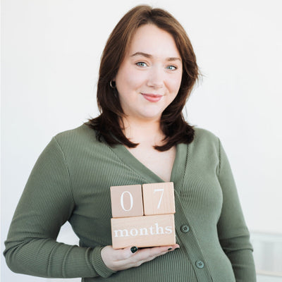 Natural Wooden Milestone Blocks Photo Prop by Pearhead