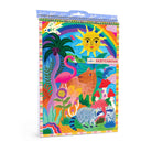Colorful sketchbook with animal illustrations on a white background