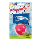 Neon Rebound Ball packaging with a child holding a ball on a white background