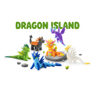 6 Dragon island playset in a white background