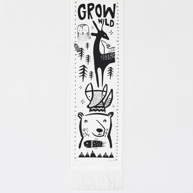 Organic Canvas Growth Chart - Woodland by Wee Gallery