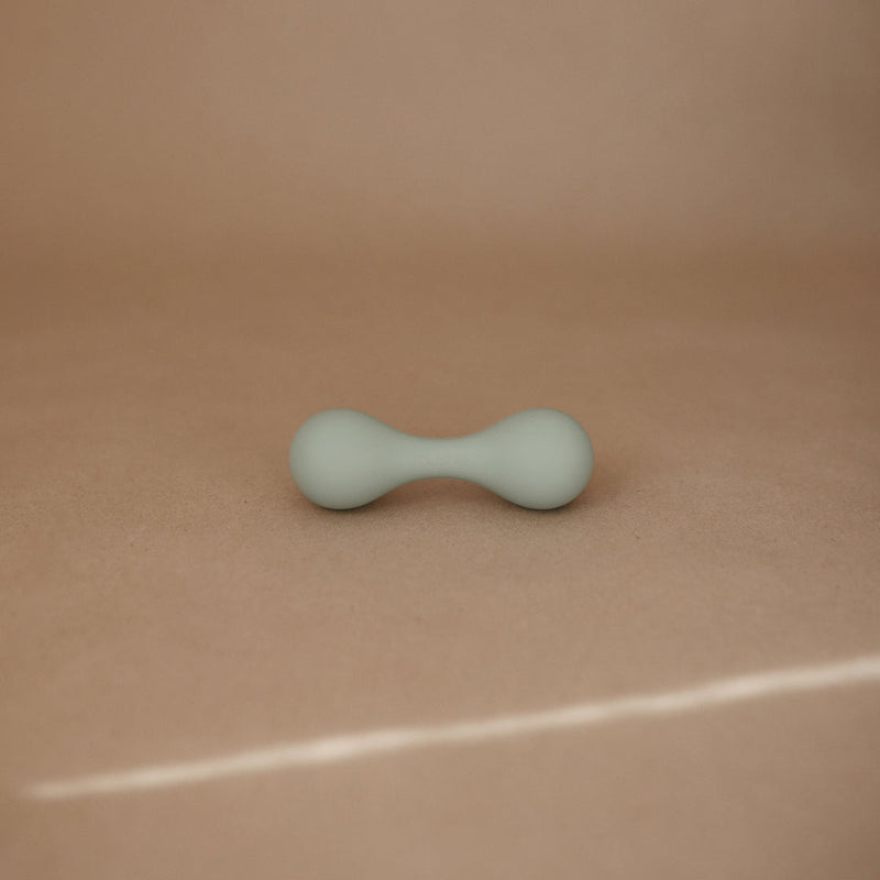 Silicone Baby Rattle Toy - Cambridge Blue by Mushie & Co