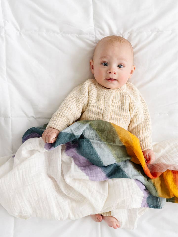 Rainbow Connection Swaddle by Clementine Kids