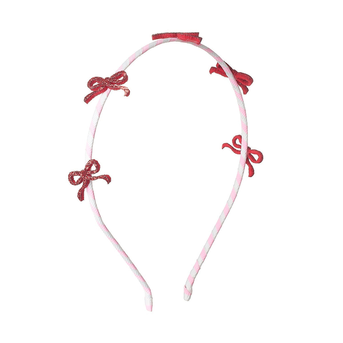 Headband with red bows on a white background