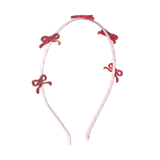 Candy Stripe Glitter Bow Headband by Rockahula Kids