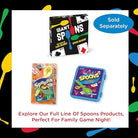 Giant Spoons game packaging with colorful design elements on a white background
