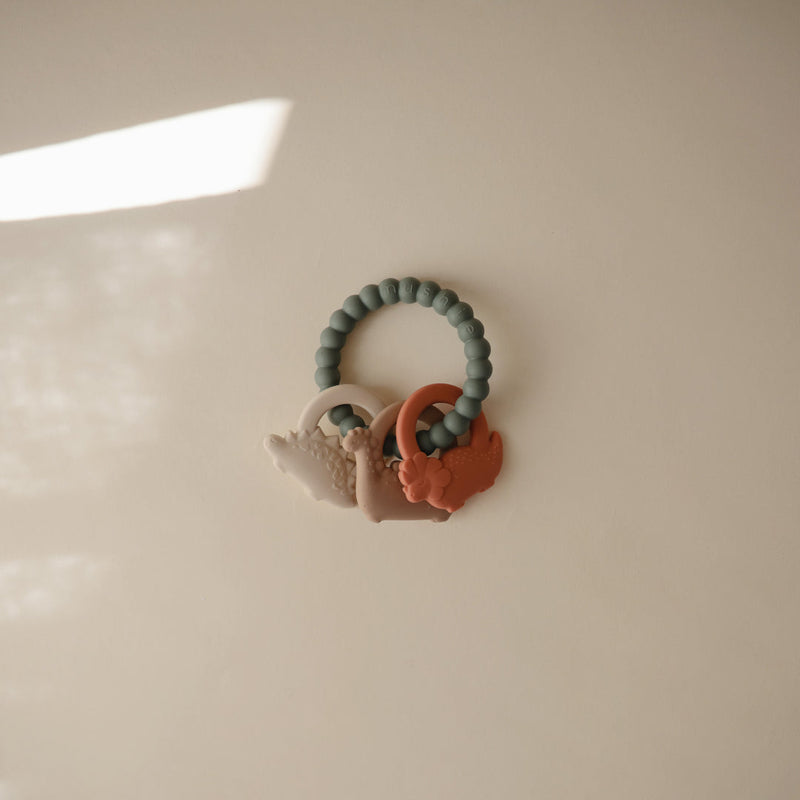 Dino Teething Ring by Mushie & Co