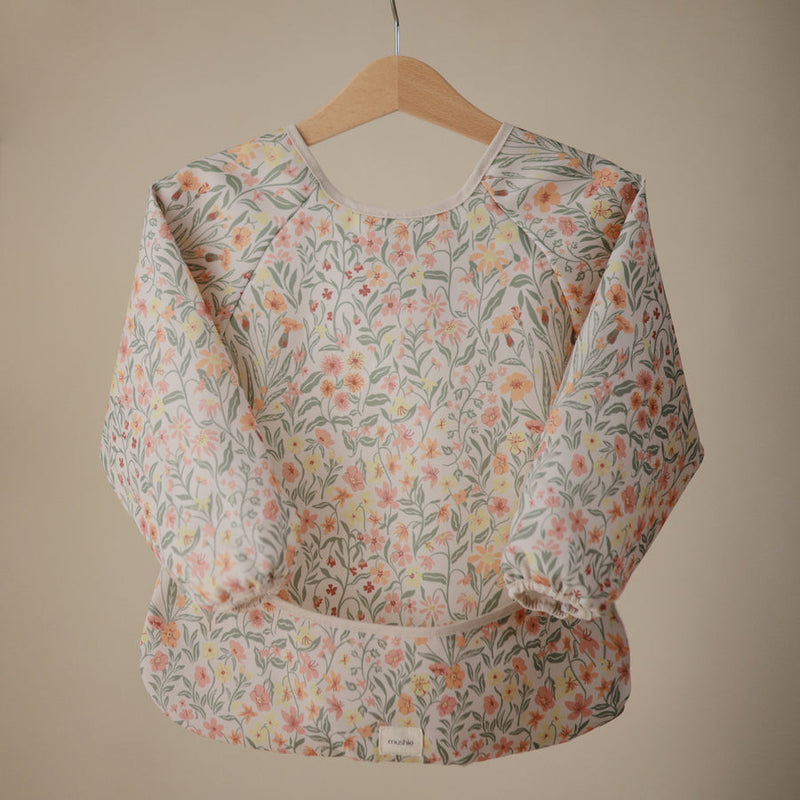 Long Sleeve Bib - Pastel Blooms by Mushie