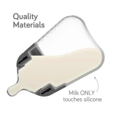 5oz Flexy Silicone Baby Bottle 2 Pack - White by Nanobebe