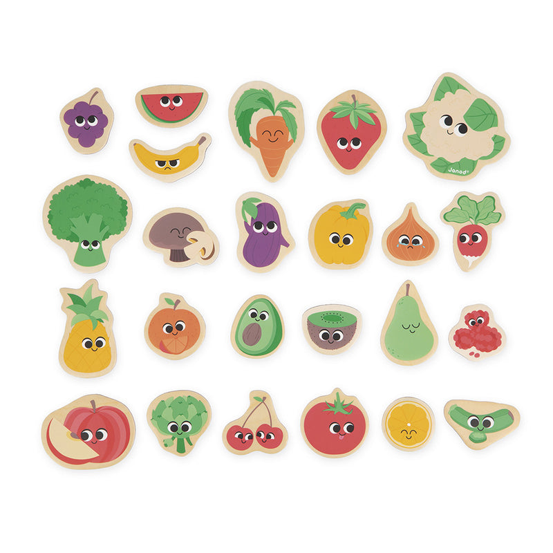 Fruit & Vegetable Magnets 24 Pieces by Janod