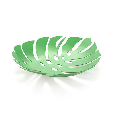 Metal Fruit Platter - Green Monstera by Balvi