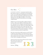 Image of the introductory letter from the guided journal Love Letters to My Baby by author and speaker Vickey Banks
