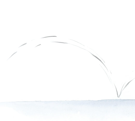 Abstract white line art on a white background