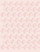 Pattern of pink bows on a light pink background