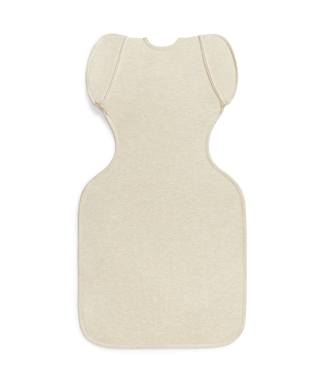 Beige baby wrap on a white background