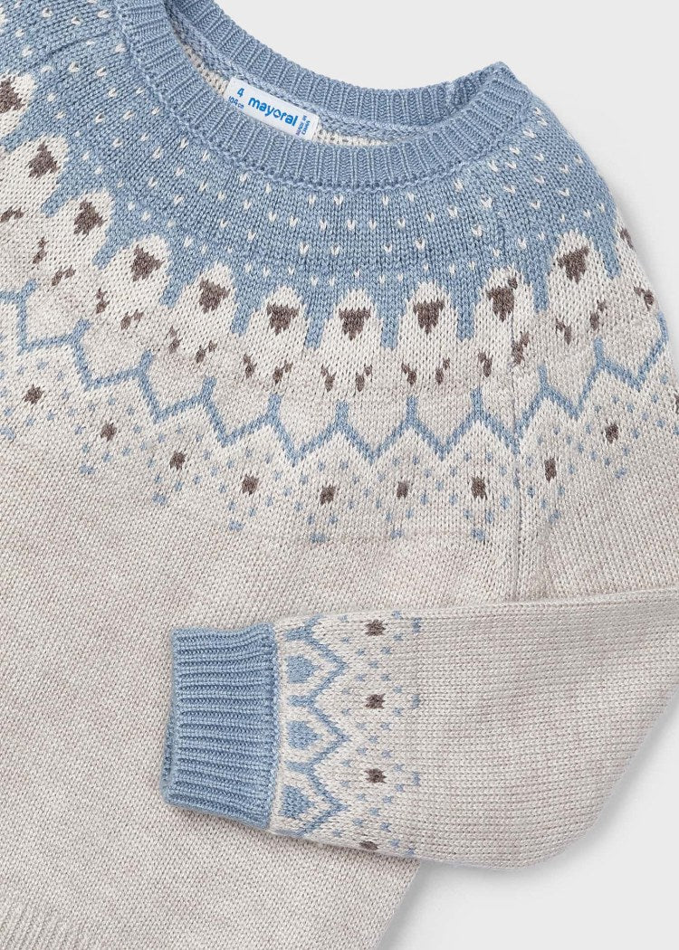 Jacquard Fairisle Sweater - Alpaca Heather by Mayoral