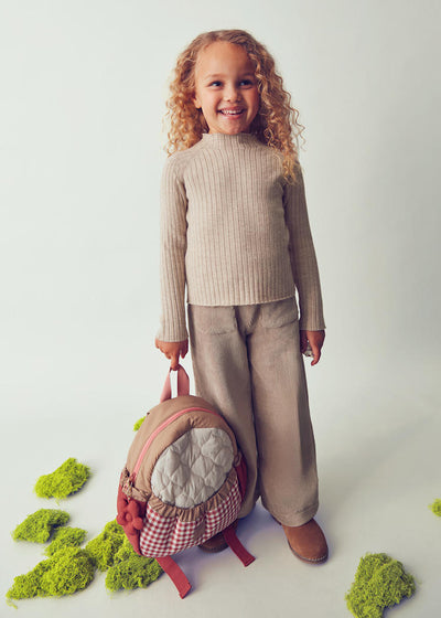 Mock Neck Knit Sweater - Toffee by Mayoral - FINAL SALE