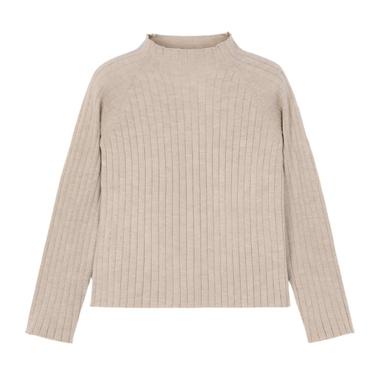 Mock Neck Knit Sweater - Toffee by Mayoral - FINAL SALE