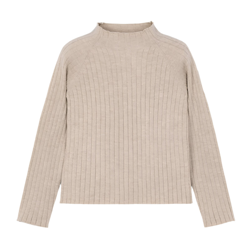 Mock Neck Knit Sweater - Toffee by Mayoral - FINAL SALE