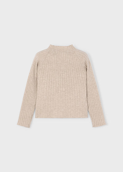 Mock Neck Knit Sweater - Toffee by Mayoral - FINAL SALE