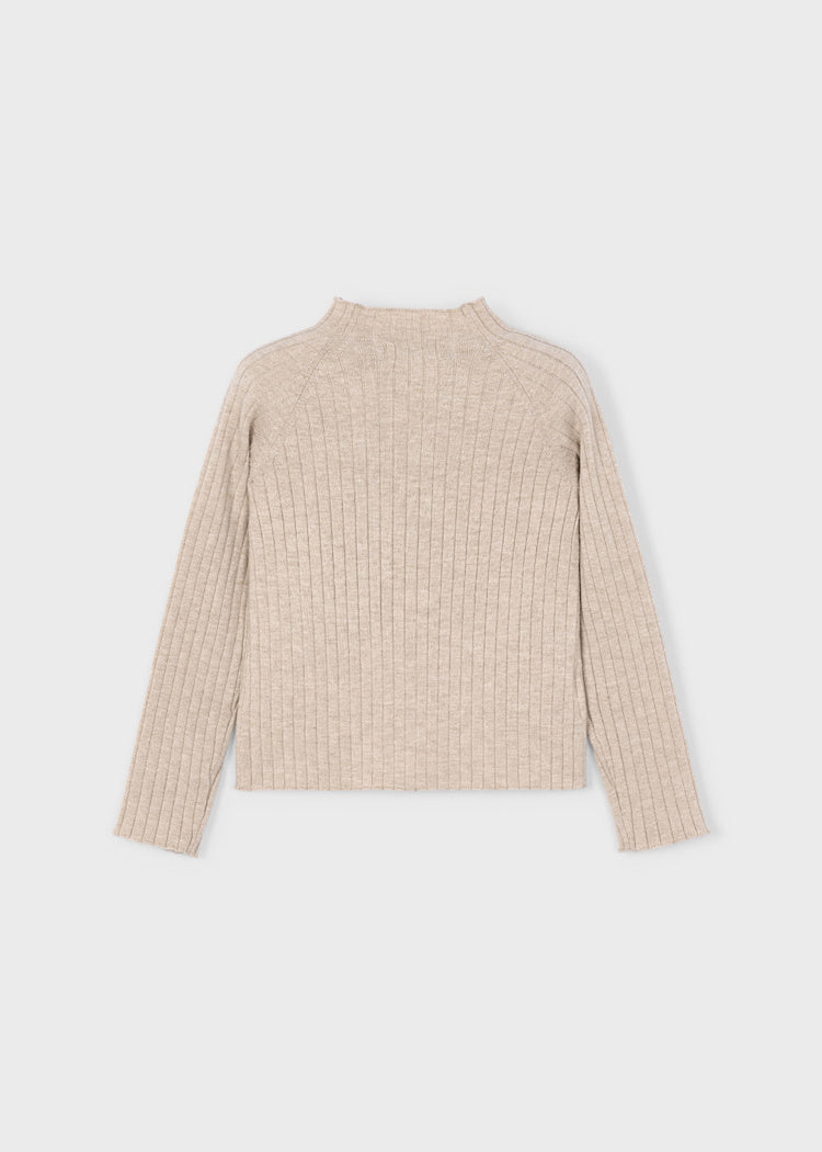 Mock Neck Knit Sweater - Toffee by Mayoral - FINAL SALE