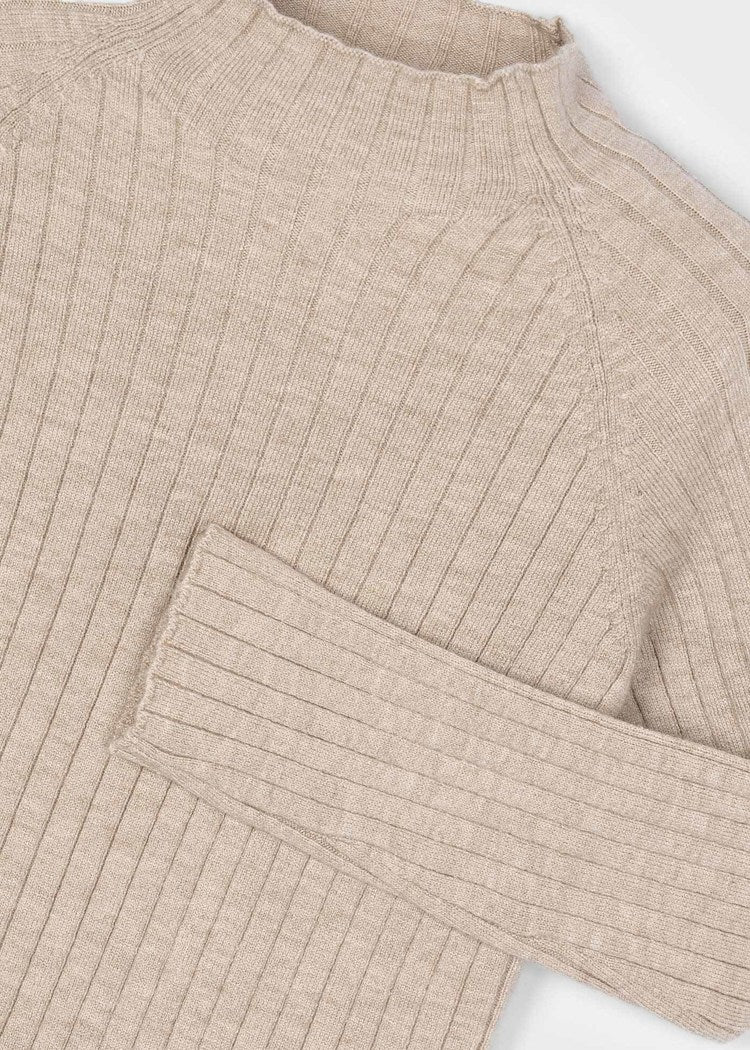Mock Neck Knit Sweater - Toffee by Mayoral - FINAL SALE
