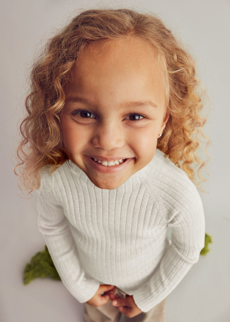 Mock Neck Knit Sweater - Macchiato by Mayoral - FINAL SALE