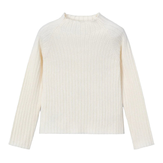 Mock Neck Knit Sweater - Macchiato by Mayoral - FINAL SALE