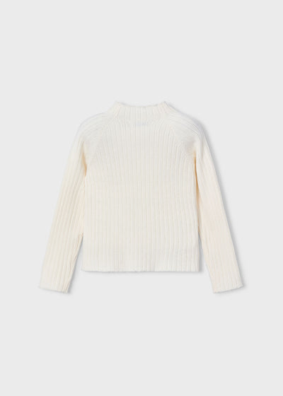 Mock Neck Knit Sweater - Macchiato by Mayoral - FINAL SALE