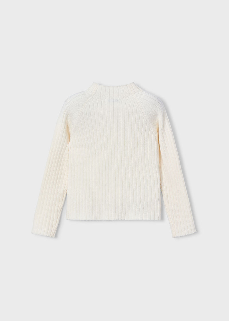 Mock Neck Knit Sweater - Macchiato by Mayoral - FINAL SALE