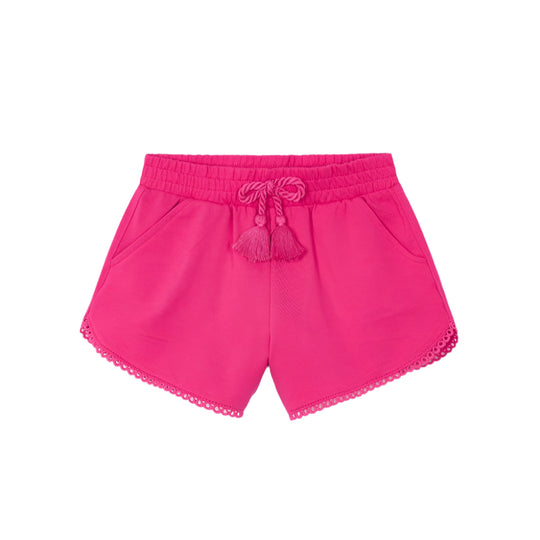 Scallop Edge Cotton Shorts - Magenta by Mayoral - FINAL SALE