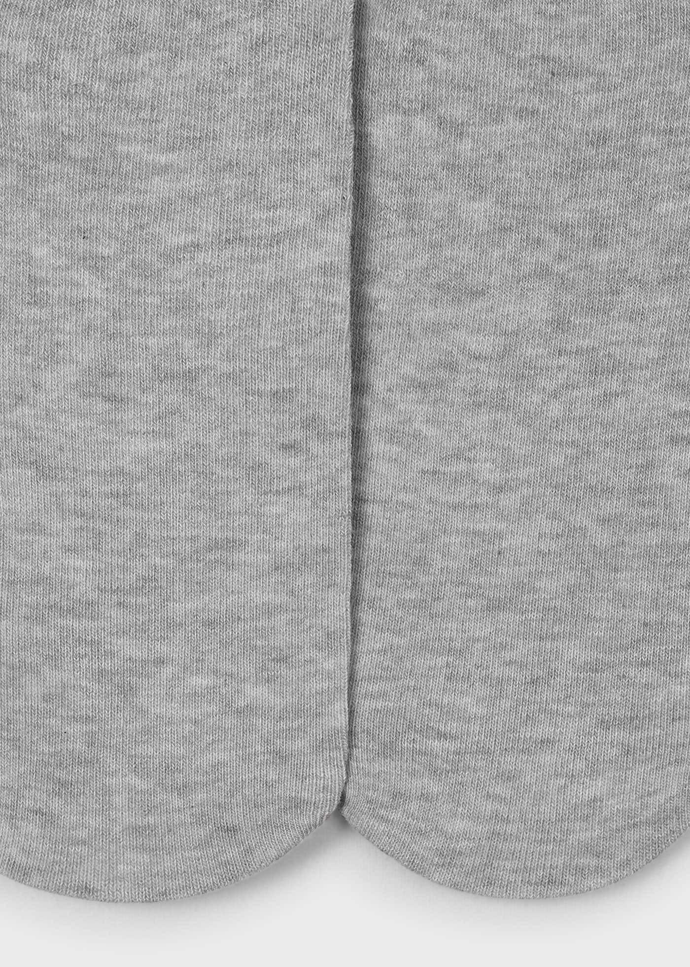 Close-up of gray socks on a white background
