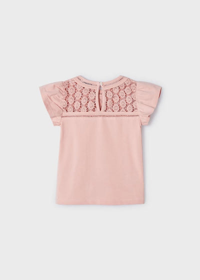 Lace Top Tee - Nude by Mayoral