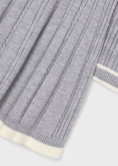 Cable Knit Dress - Silver by Mayoral - FINAL SALE