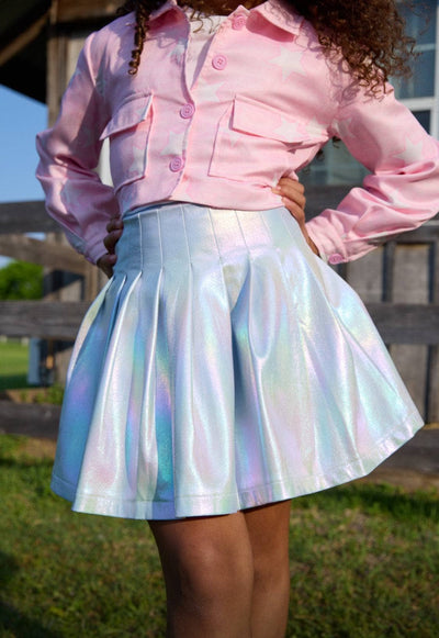 Hologram Shimmer Skirt by Lola + The Boys - FINAL SALE
