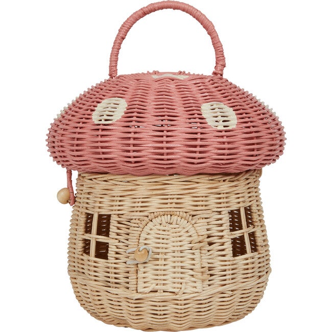 Rattan Mushroom Basket - Musk by Olli Ella