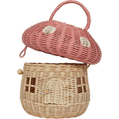 Rattan Mushroom Basket - Musk by Olli Ella