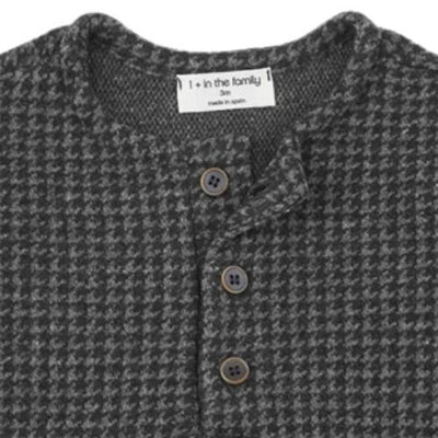 Ignasi Houndstooth Shirt - Anthracite by 1+ in the Family