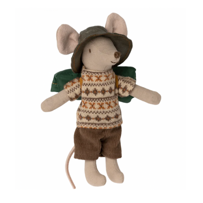 Hiker Mouse, Big Brother - Cream Pattern Sweater/Shorts by Maileg