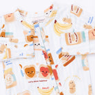 Baby blankets with cartoon peanut butter and jelly design on a white background