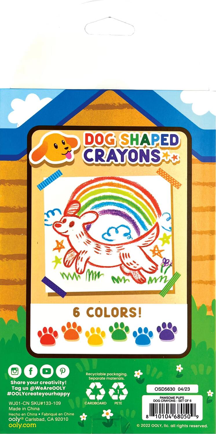 Pawsome Pups Dog Crayons - Set of 6 by OOLY