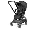 Black stroller on a white background