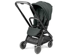 Black stroller on a white background