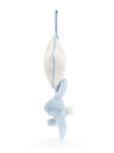 Bashful Blue Bunny Musical Pull by Jellycat