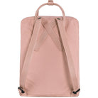 Pink backpack with straps on a white background
