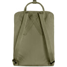 Green backpack with straps on a white background