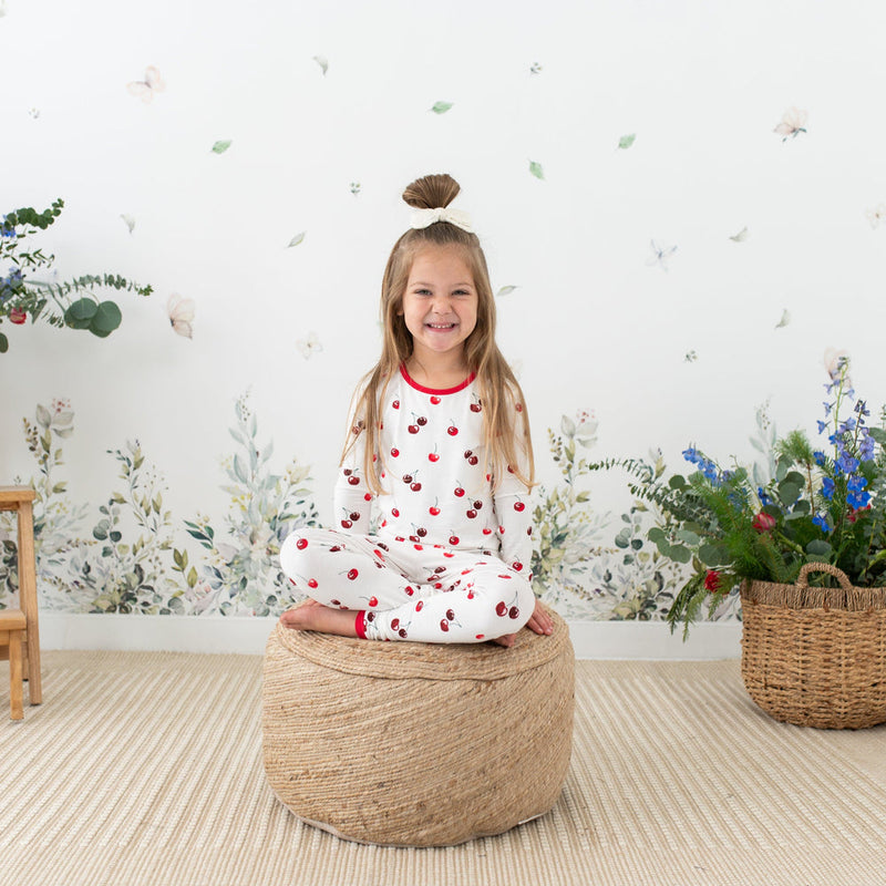 Printed Long Sleeve Toddler Pajama Set - Cherry by Kyte Baby