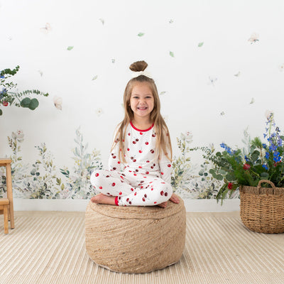 Printed Long Sleeve Toddler Pajama Set - Cherry by Kyte Baby